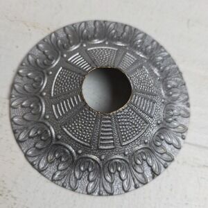 Progress Lighting Vintage Spanish Brass Chandelier Canopy Escutcheon Silver Tone